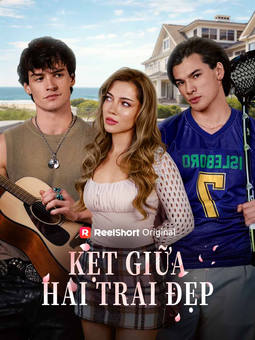 Poster phim ngắn Kẹt Giữa Hai Trai Đẹp